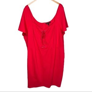 NWT Lane Bryant Red Sweetheart Neckline Dress Sz 28